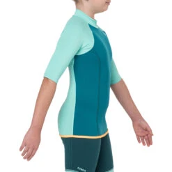 Kids Top Anti-UV Short-sleeved 1.5 Mm Neoprene Turquoise -Water Sports Store k00ae2a76031d9ed972228eb5174abcb4