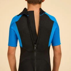 BOY'S SURFING 1.5 MM NEOPRENE SHORTY WETSUIT 500 BLUE BLACK 17 BOY'S SURFING 1.5 MM NEOPRENE SHORTY WETSUIT 500 BLUE BLACK -Water Sports Store k054fc00728575f20cdd42e176112a9b9