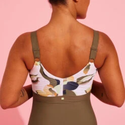 Women's Maternity Swimsuit Aquafitness Swimming AYA Khaki Flo White 16 Women's Maternity Swimsuit Aquafitness Swimming AYA Khaki Flo White -Water Sports Store k05ce5a87c7fca573c9fd4a6e4caa59ee