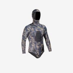Men's Spearfishing Jacket 5 Mm Neoprene SPF 540 Brown Camouflage