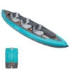X100 2/3 PERSON Drop-Stitch Floor TOURING INFLATABLE KAYAK - TURQUOISE