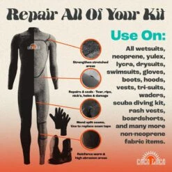 Coco Loco Wetsuit Repair Kit, Easy Iron On Patch For All Wetsuits & Drysuit -Water Sports Store k32d25a47bbab3c589a2f243ad5b5bde6