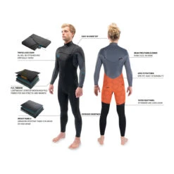 Dakine Mens Quantum Chest Zip Full Suit 5/4/3 (Black / Grey) 12 Dakine Mens Quantum Chest Zip Full Suit 5/4/3 (Black / Grey) -Water Sports Store k3394677c86f1888545abca197a8f0f86