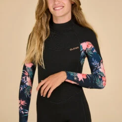 GIRL'S SURFING WETSUIT 500 4/3 MM BLACK RED 25 GIRL'S SURFING WETSUIT 500 4/3 MM BLACK RED -Water Sports Store k3dbad170805a791623a30c8c59ca477c