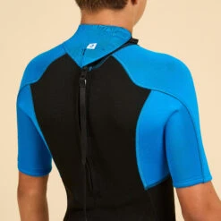 BOY'S SURFING 1.5 MM NEOPRENE SHORTY WETSUIT 500 BLUE BLACK 16 BOY'S SURFING 1.5 MM NEOPRENE SHORTY WETSUIT 500 BLUE BLACK -Water Sports Store k3e99e74e6f73a9f39f85bc12d910de69