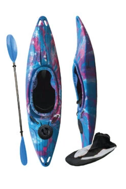 RIBER SIT IN KAYAK WHITE WATER TOURER - W/ PADDLE & BACKREST