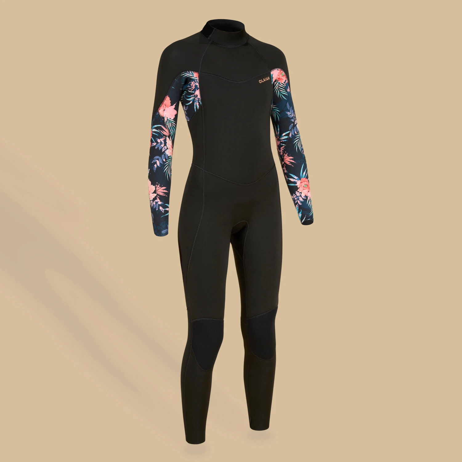 GIRL'S SURFING WETSUIT 500 4/3 MM BLACK RED 3 GIRL'S SURFING WETSUIT 500 4/3 MM BLACK RED