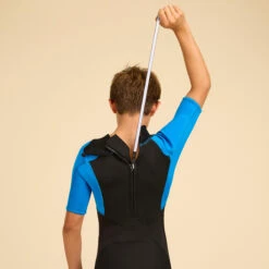 BOY'S SURFING 1.5 MM NEOPRENE SHORTY WETSUIT 500 BLUE BLACK 18 BOY'S SURFING 1.5 MM NEOPRENE SHORTY WETSUIT 500 BLUE BLACK -Water Sports Store k50624674e665e0dc961331213c82e591