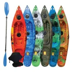 SIT ON TOP KAYAK - DELUXE ONE MAN - WITH PADDLE & BACKREST -Water Sports Store k5c44c0ec08187d395e44a3203c6feca3
