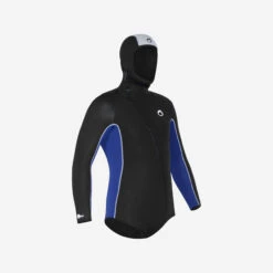 Men’s Diving Jacket With Hood 5.5 Mm Neoprene SCD Black And Blue