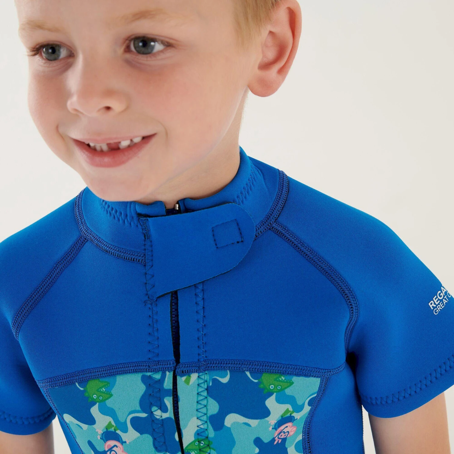 Regatta Childrens/Kids Peppa Pig Camo Wetsuit (Imperial Blue) 4 Regatta Childrens/Kids Peppa Pig Camo Wetsuit (Imperial Blue) - Image 2