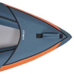NEW 100 1 PERSON TOURING INFLATABLE KAYAK - BLUE / ORANGE (DOPE-DYED) -Water Sports Store k72270645ae377b4b5a5604d2700d1f88