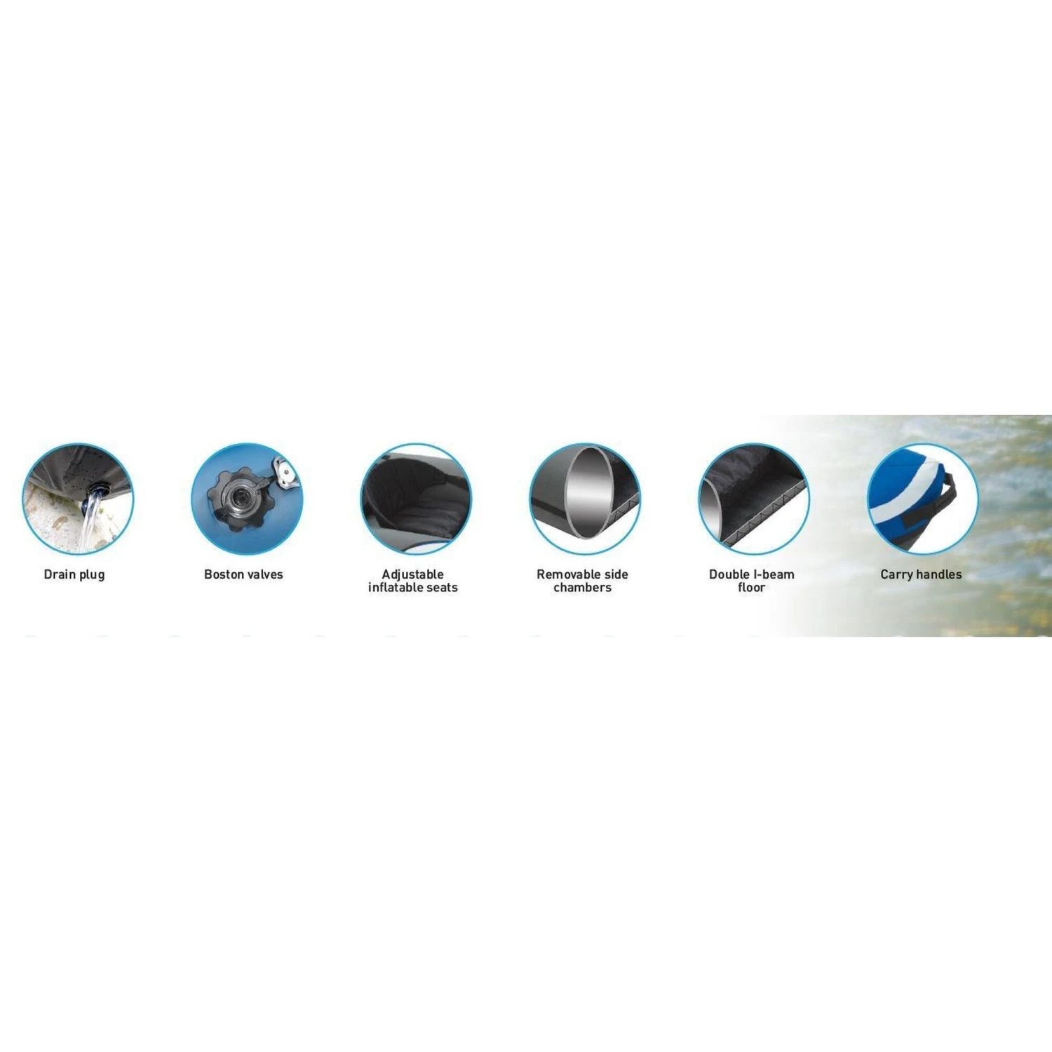 Sevylor Hudson 3 Person Inflatable Touring Kayak 5 Sevylor Hudson 3 Person Inflatable Touring Kayak - Image 3