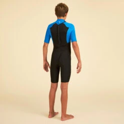 BOY'S SURFING 1.5 MM NEOPRENE SHORTY WETSUIT 500 BLUE BLACK 23 BOY'S SURFING 1.5 MM NEOPRENE SHORTY WETSUIT 500 BLUE BLACK -Water Sports Store k810955de453d47df4d6c73b547390e85