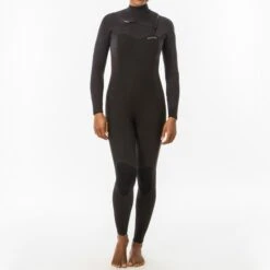 WOMEN'S NEOPRENE SURF WETSUIT OLAIAN 4/3 MM FRONT ZIP
