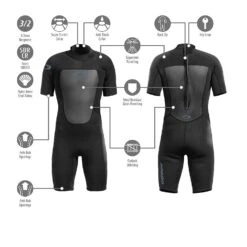 Osprey Origin Mens 3/2mm Shorty Wetsuit Black -Water Sports Store k9065d31b2ff29a46ab3eb063a7df5403 1