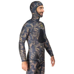 Men's Spearfishing Jacket 5 Mm Neoprene SPF 540 Brown Camouflage -Water Sports Store k946847559e589522f880a55f517568ca