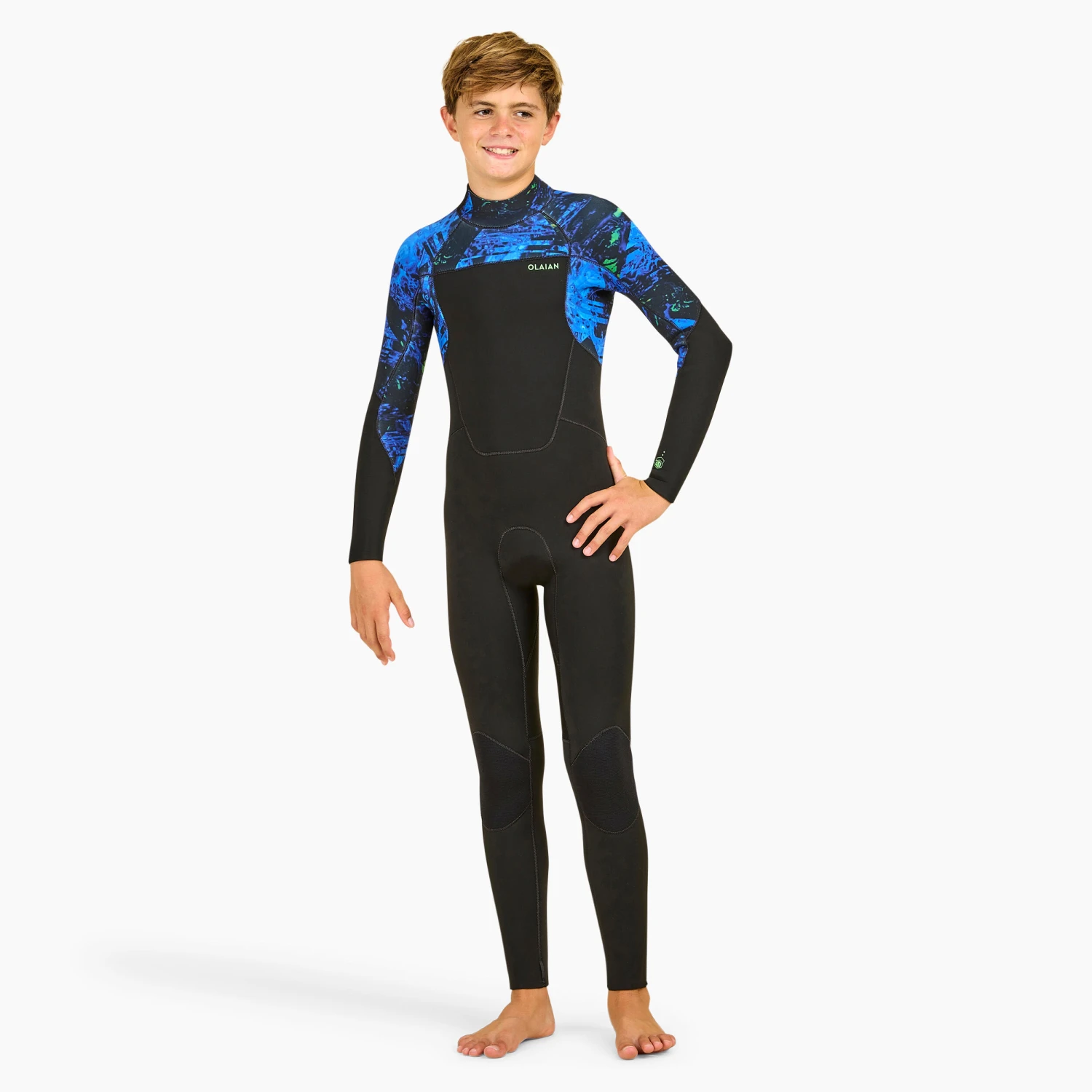 BOY'S SURFING WETSUIT 500 4/3 MM VORTEX BLACK 3 BOY'S SURFING WETSUIT 500 4/3 MM VORTEX BLACK