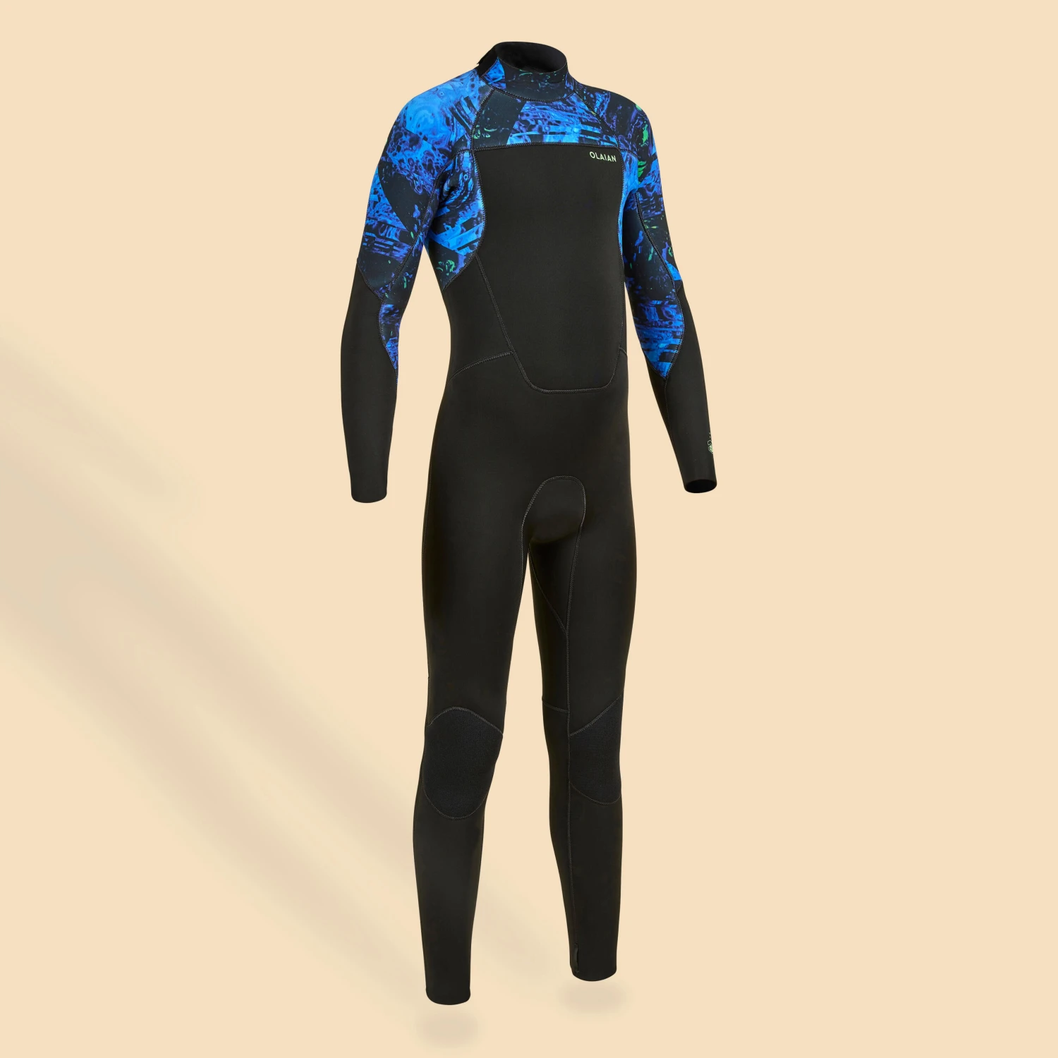 BOY'S SURFING WETSUIT 500 4/3 MM VORTEX BLACK 4 BOY'S SURFING WETSUIT 500 4/3 MM VORTEX BLACK - Image 2