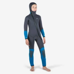 Kids Diving Wetsuit 5.5 Mm Neoprene SCD 500 Grey And Blue -Water Sports Store kacfb2b7c4336d9148056d2b743029b21
