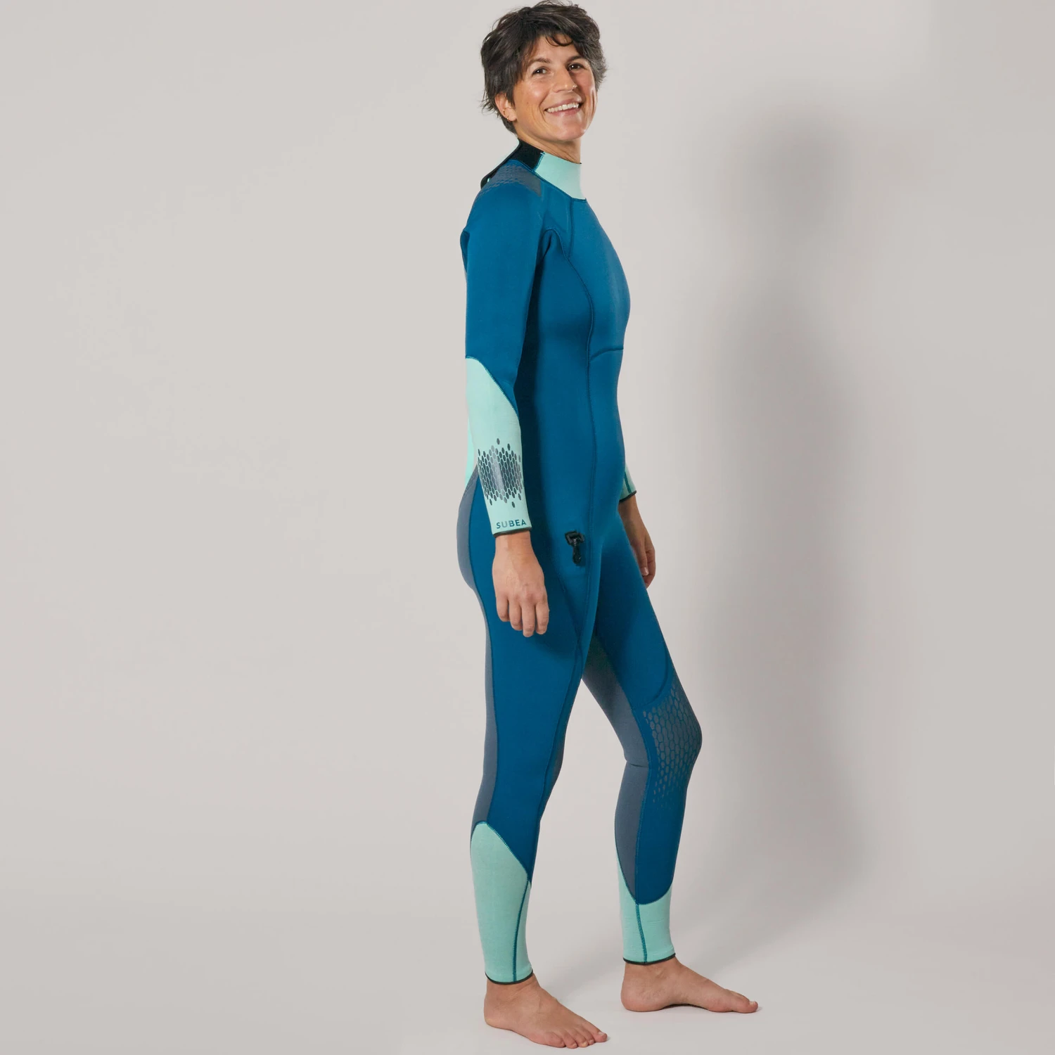 Women's Diving Wetsuit 3 Mm Neoprene SCD 900 Blue 5 Women's Diving Wetsuit 3 Mm Neoprene SCD 900 Blue - Image 3