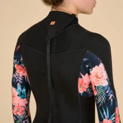 GIRL'S SURFING WETSUIT 500 4/3 MM BLACK RED 17 GIRL'S SURFING WETSUIT 500 4/3 MM BLACK RED -Water Sports Store kb203d8f9214028d06ecab131a8e26664