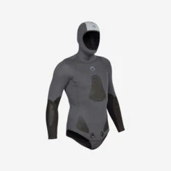 Men's Spearfishing Jacket 3 Mm Neoprene SPF 500 Grey