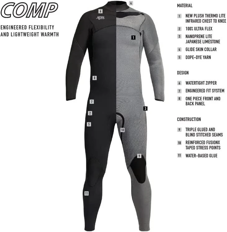 Xcel 4/3 Comp Thermo Lite Wetsuit 6 Xcel 4/3 Comp Thermo Lite Wetsuit - Image 4
