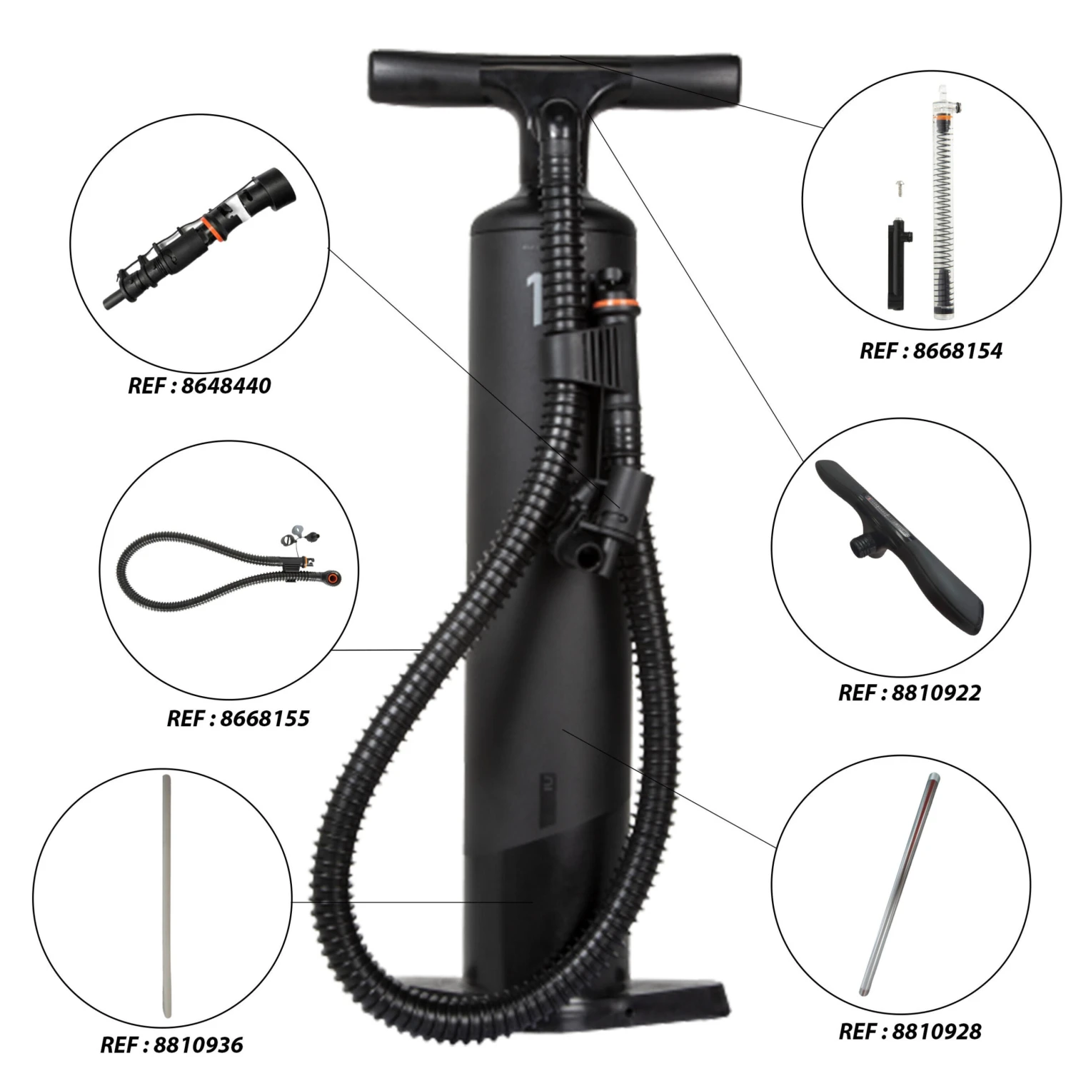 DOUBLE-ACTION CANOE/KAYAK HAND PUMP, LOW PRESSURE: 0-10 PSI 7 DOUBLE-ACTION CANOE/KAYAK HAND PUMP, LOW PRESSURE: 0-10 PSI - Image 5