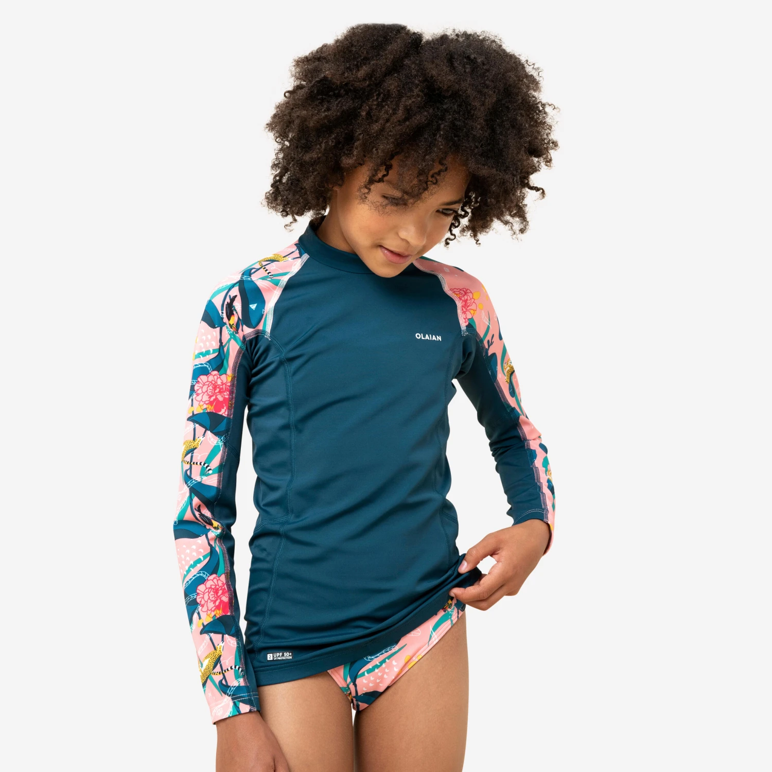 Girl's Long Sleeve Sun Top Petrol Peony 7 Girl's Long Sleeve Sun Top Petrol Peony - Image 5