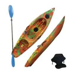 SIT ON TOP KAYAK - DELUXE ONE MAN - WITH PADDLE & BACKREST -Water Sports Store kcaf70a4d870fe735a007483fd88f4487