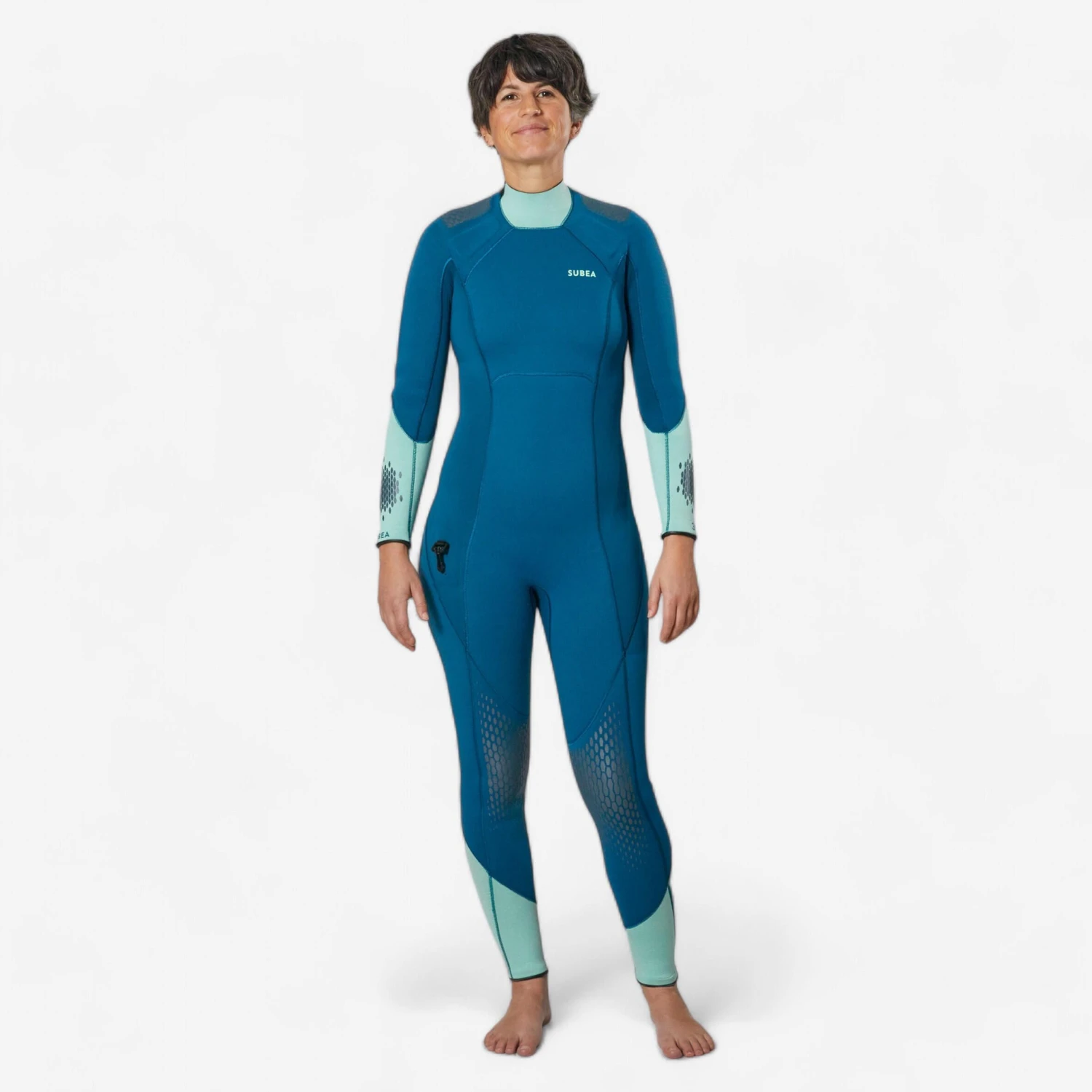 Women's Diving Wetsuit 3 Mm Neoprene SCD 900 Blue 4 Women's Diving Wetsuit 3 Mm Neoprene SCD 900 Blue - Image 2