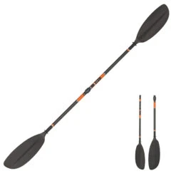 X500 2-PIECE ADJUSTABLE SPLIT CARBON KAYAK PADDLE 210