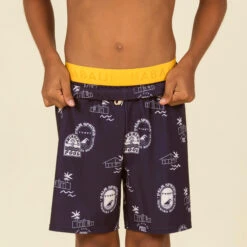 Boys’ Long Swimming Trunks 100 All Chin Black -Water Sports Store kd096007432411f3b381807340d2216af