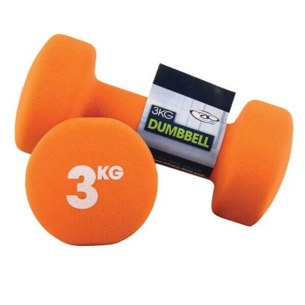 Fitness-Mad Fitness Mad Neoprene Dumbbell Weights 3kg 3 Fitness-Mad Fitness Mad Neoprene Dumbbell Weights 3kg