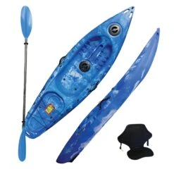 SIT ON TOP KAYAK - DELUXE ONE MAN - WITH PADDLE & BACKREST -Water Sports Store ke3db0b92e6fd4c8375dbae5e3b51c1fd