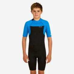 BOY'S SURFING 1.5 MM NEOPRENE SHORTY WETSUIT 500 BLUE BLACK 22 BOY'S SURFING 1.5 MM NEOPRENE SHORTY WETSUIT 500 BLUE BLACK -Water Sports Store ke4b1bb7510f6b0bcfc127c7825f331d9