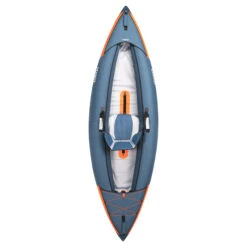 NEW 100 1 PERSON TOURING INFLATABLE KAYAK - BLUE / ORANGE (DOPE-DYED) -Water Sports Store kec34505541a3dd6f50755bc43a022609